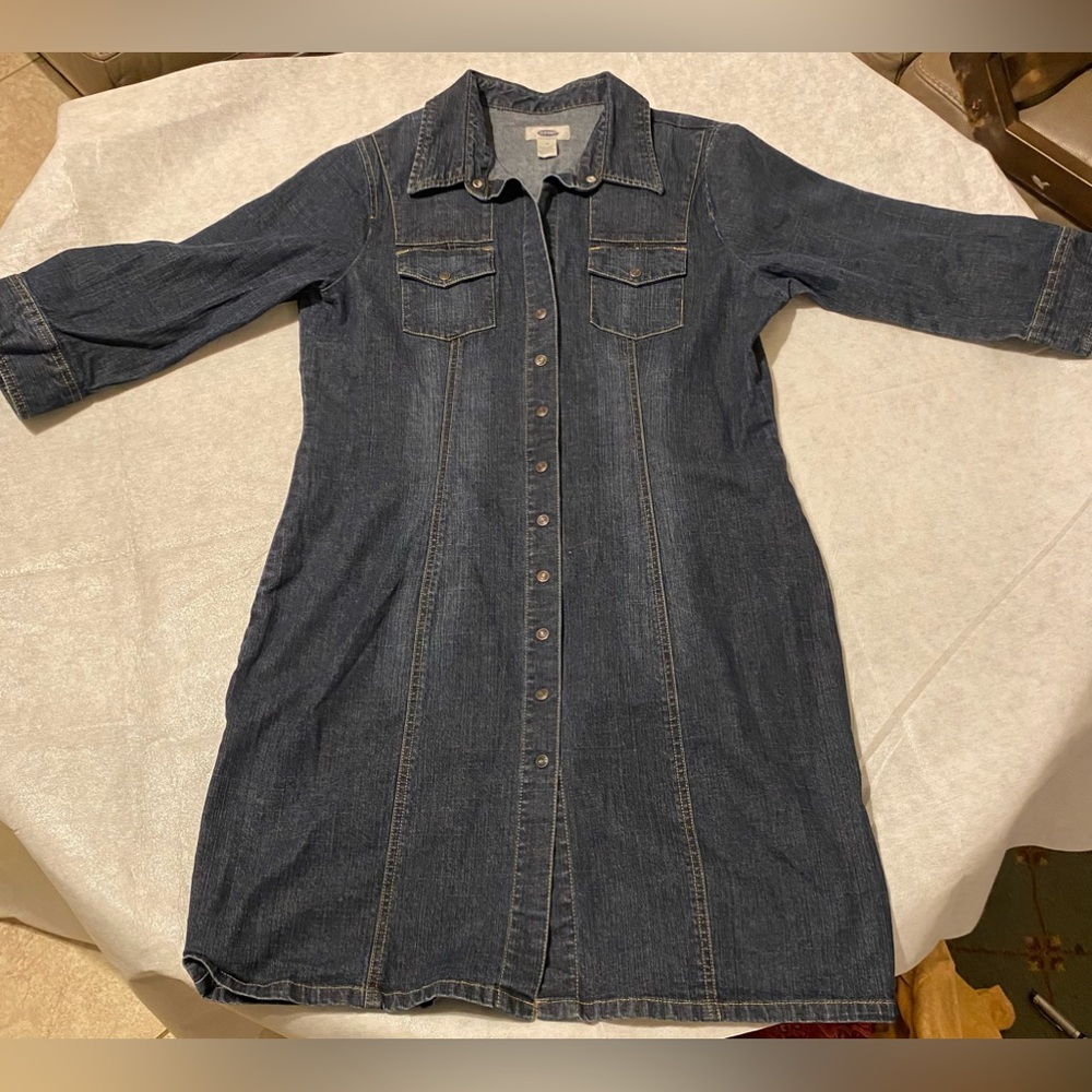 Old Navy Vintage Denim Dress with button detail closure Like New